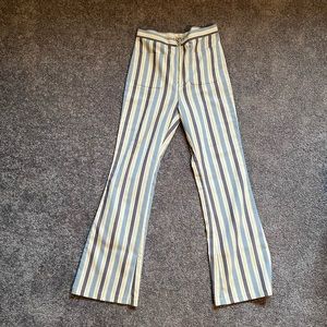 Blue striped bell bottom pants form urban outfitters.